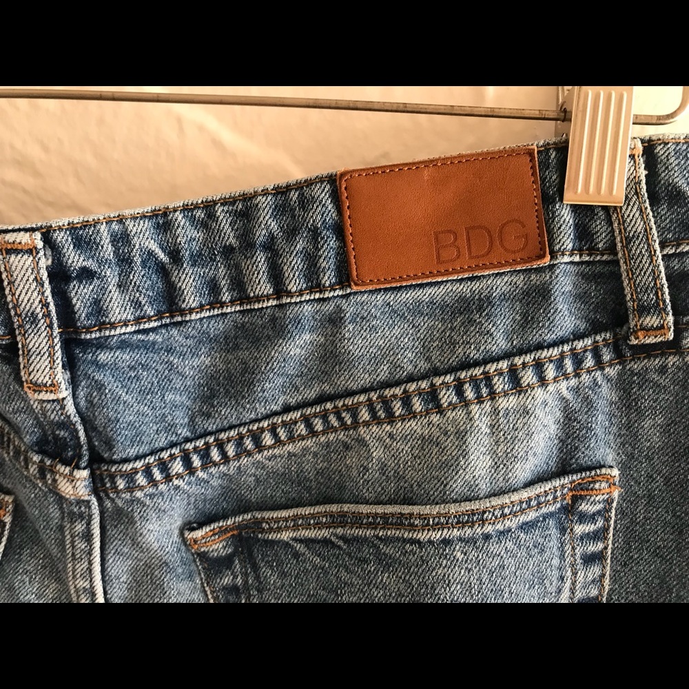 BDG Vintage Blue Notched Denim Skirt - Picture 4 of 7